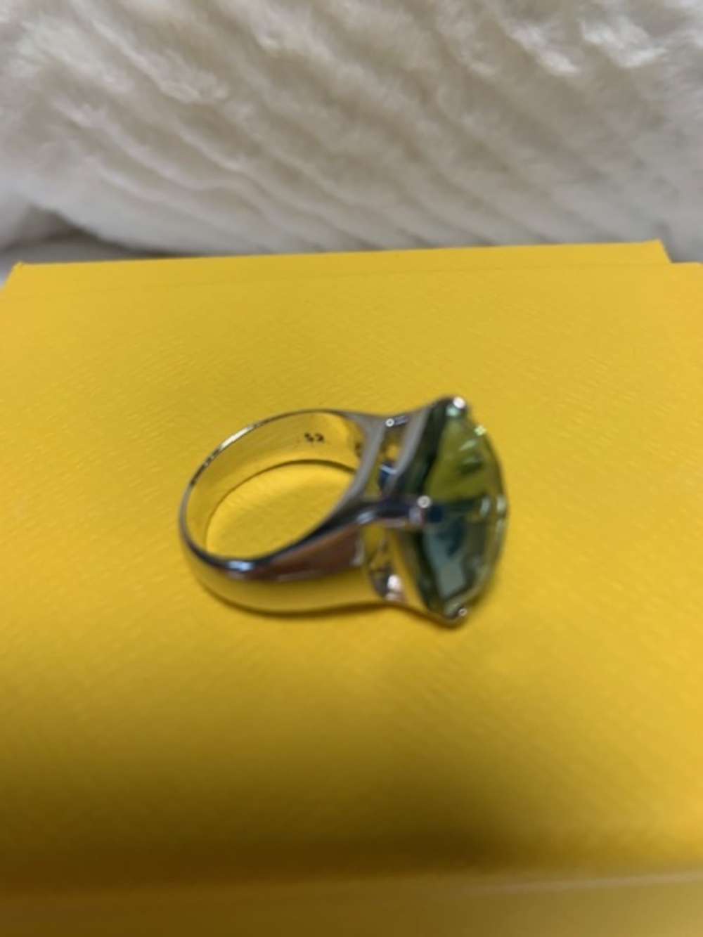Pale blue Swarofski ring